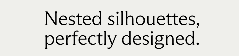 Nested silhouettes, perfectly designed.