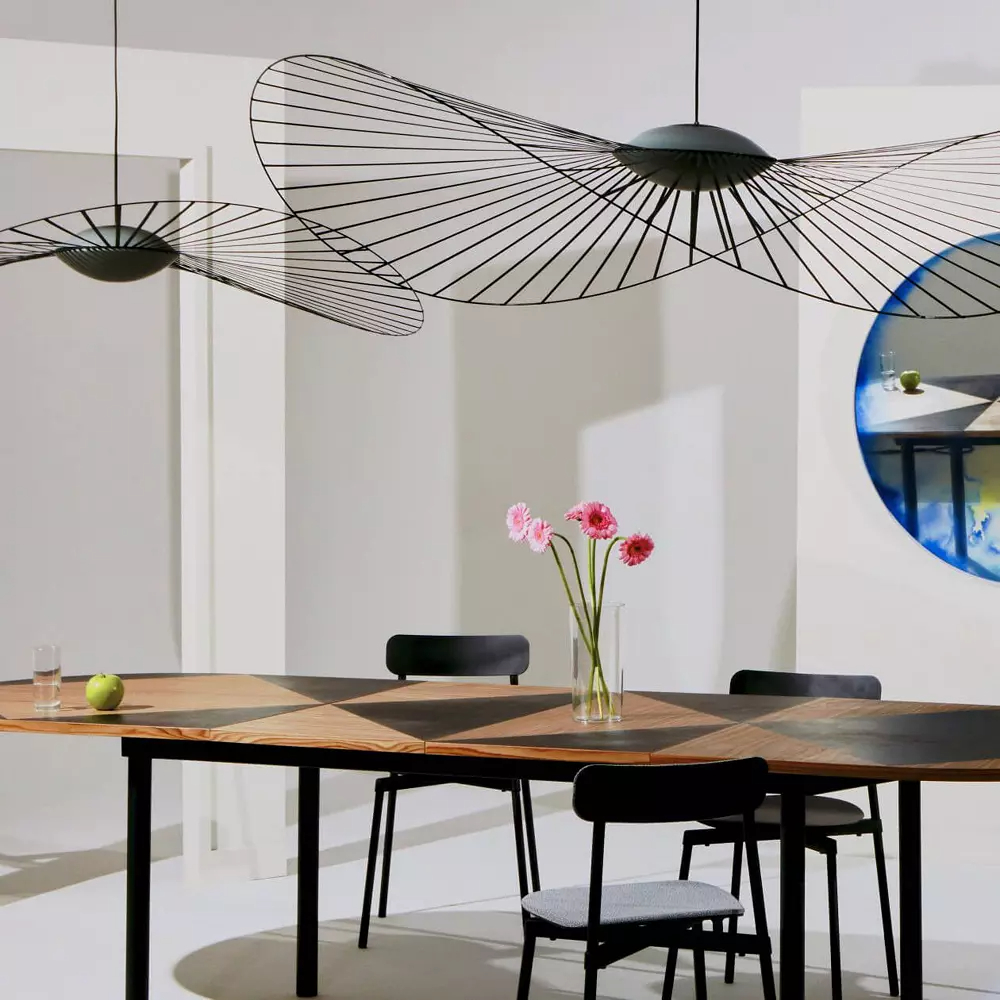 Vertigo Pendant by Constance Guisset for Petite Friture shown in an open, airy living room