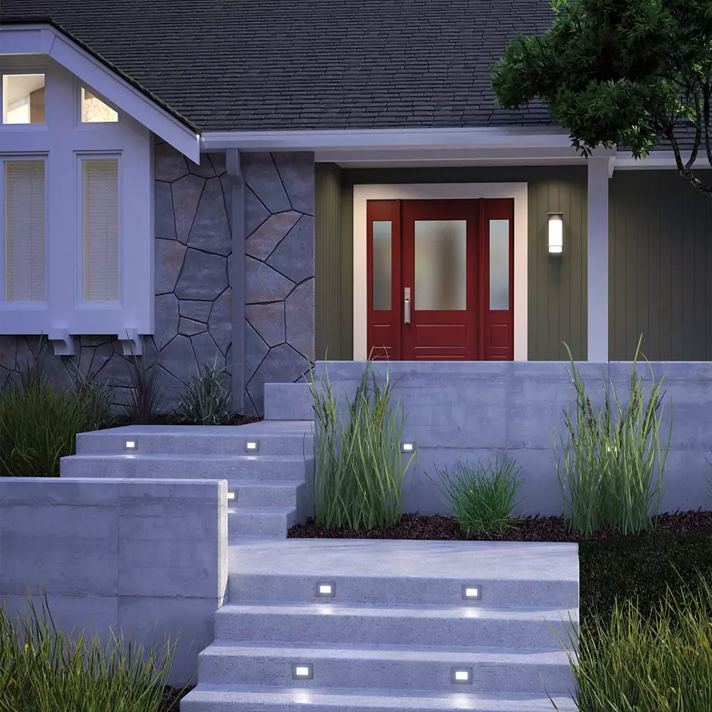 recessed concrete step lights